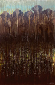 Between Root and Memory Between Root and Memory - Mixed media on canvas - 130x200 cm. ©2025 Txema Muñoz