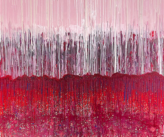 Bloody Forest, where Deimos lurks in silence - Acrylic on canvas - 140x120 cm. ©2025 Txema Muñoz