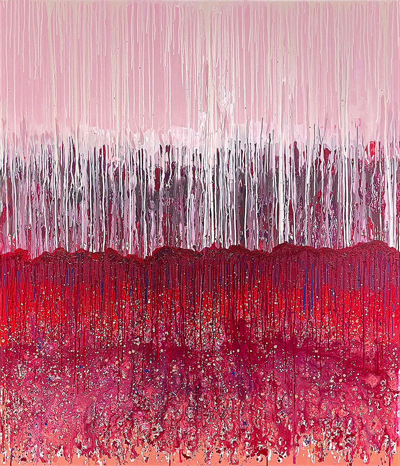 Bloody Forest, where Deimos lurks in silence - Acrylic on canvas - 140x120 cm. ©2025 Txema Muñoz