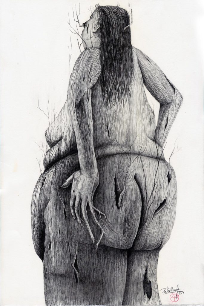 En-tenue-d_Eve-Graphite-on-paper-32-x-48-cm.-©2018-Txema-Munoz