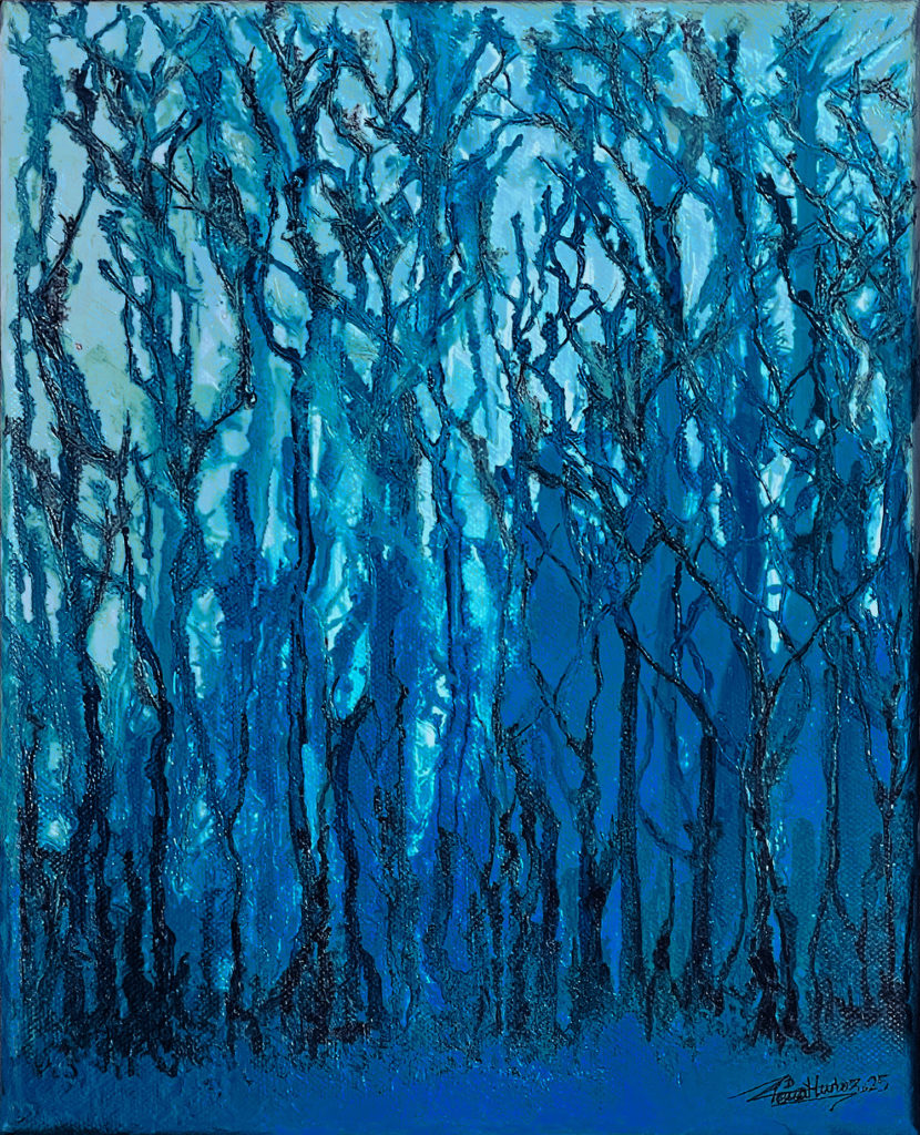 Frozen Wood - Oil on canvas - 24x30 cm. ©2025 Txema Muñoz
