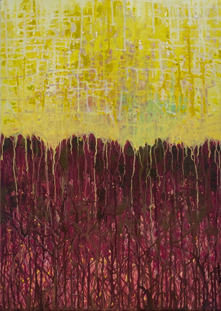 Hot Storm at Sunset - Acrylic on canvas - 50x70 cm. ©2025 Txema Muñoz