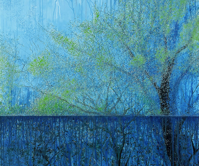 Lethargy Beneath the Threshold of the Primordial Waters - Acrylic on canvas - 100x140 cm. ©2025 Txema Muñoz