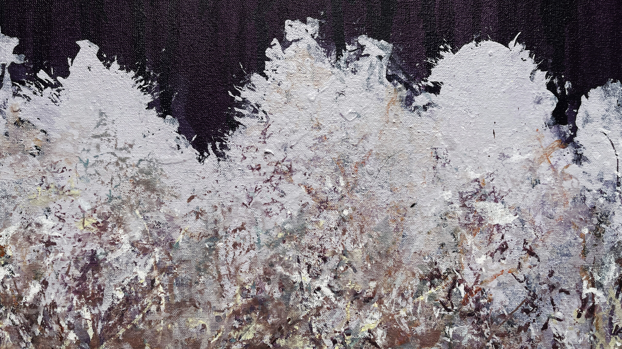 Twilight-detail Detail of The Secret of Twilight - Acrylic on canvas - 60x120 cm. ©2025 Txema Muñoz