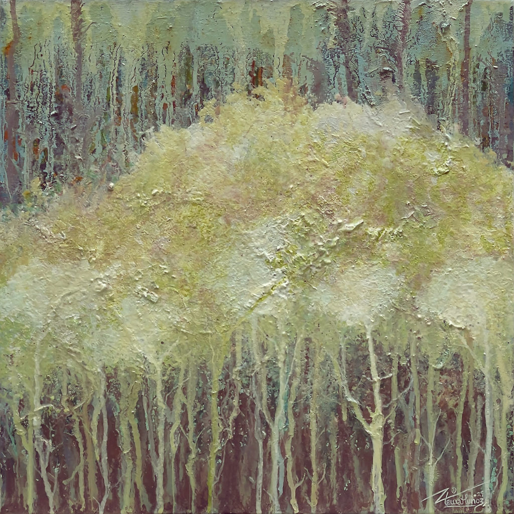 Vegetative Density - Acrylic on canvas - 40x40 cm. ©2025 Txema Muñoz